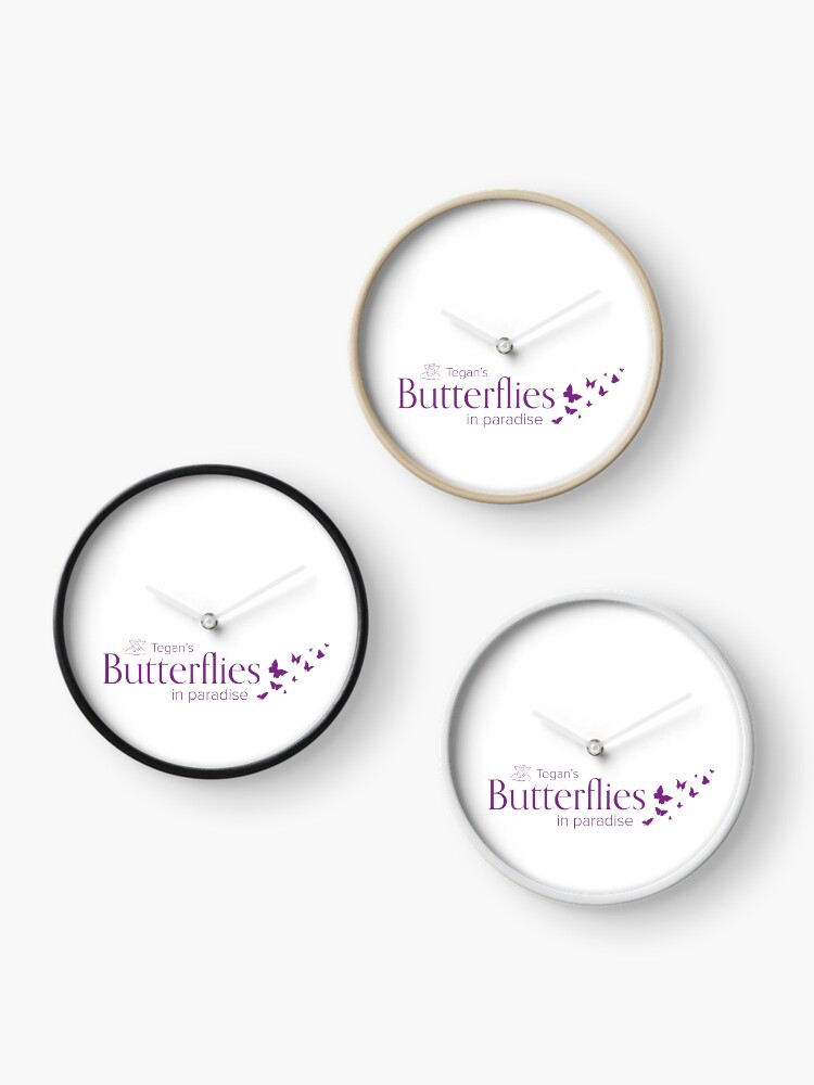 Thumbnail 3 of 4, Clock, Tegans Butterflies Logo designed and sold by Tegansbutterfly.