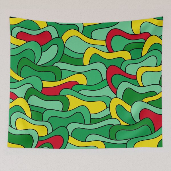 Item preview, Abstract pattern - red, yellow and green. designed and sold by K.S ART.