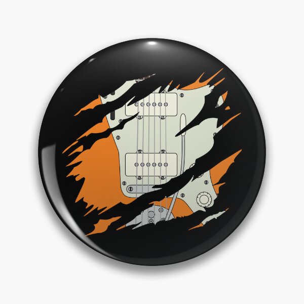 Item preview, Ripped Electric Guitar Offset Style Orange Color designed and sold by nightsworthy.