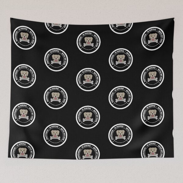 Item preview, Happiness Is A Day Spent Hiking With My Dog, outdoor adventure,  designed and sold by oufa.
