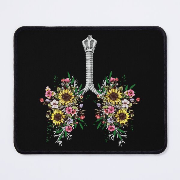 Item preview, Flowers Lung, floral leaves, lungs,healthy lung, lungs cancer, respiratory therapist, cystic fibrosis designed and sold by Collagedream.