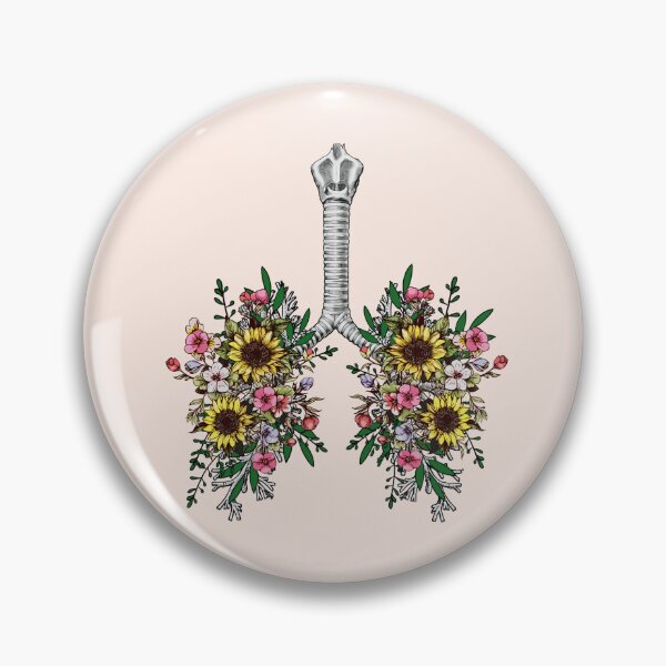 Item preview, Flowers Lung, floral leaves, lungs,healthy lung, lungs cancer, respiratory therapist, cystic fibrosis designed and sold by Collagedream.