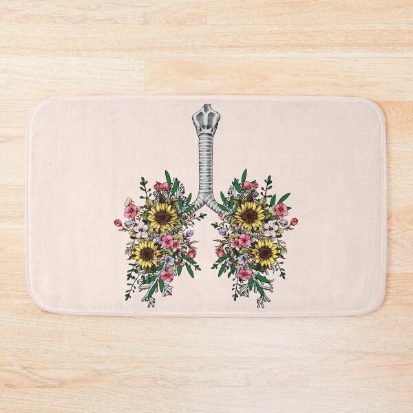 Item preview, Flowers Lung, floral leaves, lungs,healthy lung, lungs cancer, respiratory therapist, cystic fibrosis designed and sold by Collagedream.