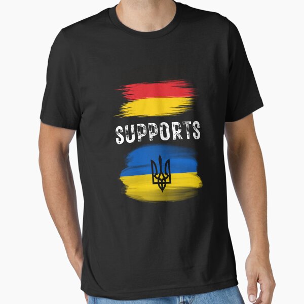 Vista previa del artículo con la obra «Alemania apoya la camiseta de Ucrania, apoya a Ucrania», diseñado y vendido por zoonix.