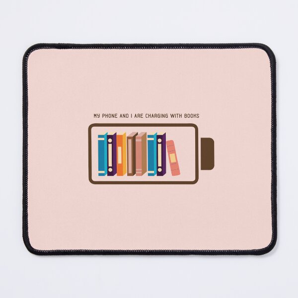 Item preview, "MY PHONE AND I ARE CHARGING WITH BOOKS"- E-BOOK READERS' designed and sold by The Bookworm Store.
