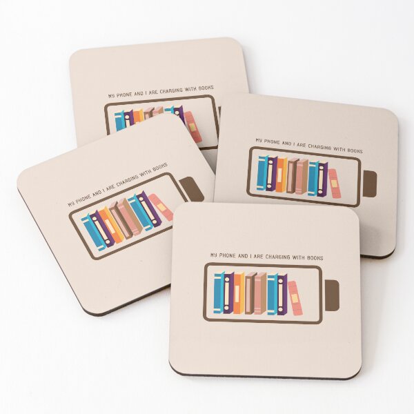 Item preview, "MY PHONE AND I ARE CHARGING WITH BOOKS"- E-BOOK READERS' designed and sold by The Bookworm Store.