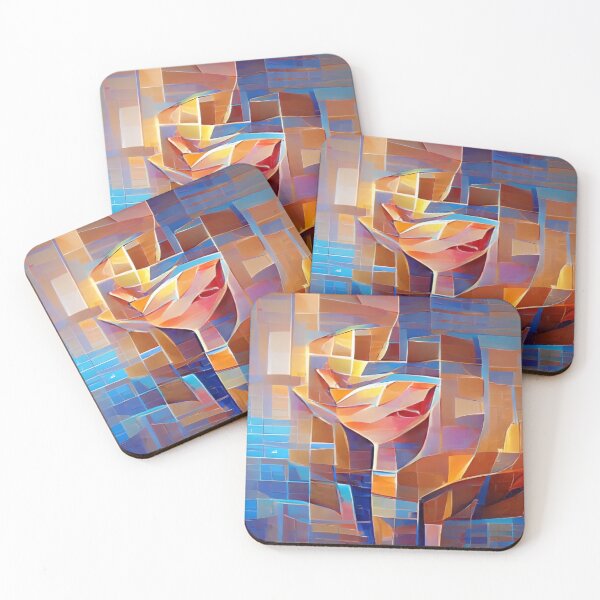 Item preview, Abstract Colorful Rose Mosaic designed and sold by advanceprintart.