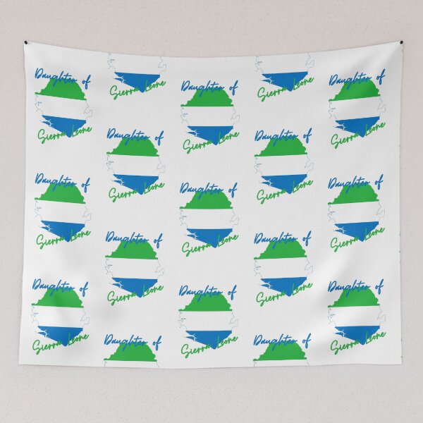 Item preview, Daughter of Sierra Leone Map Flag designed and sold by NovawayDirect.