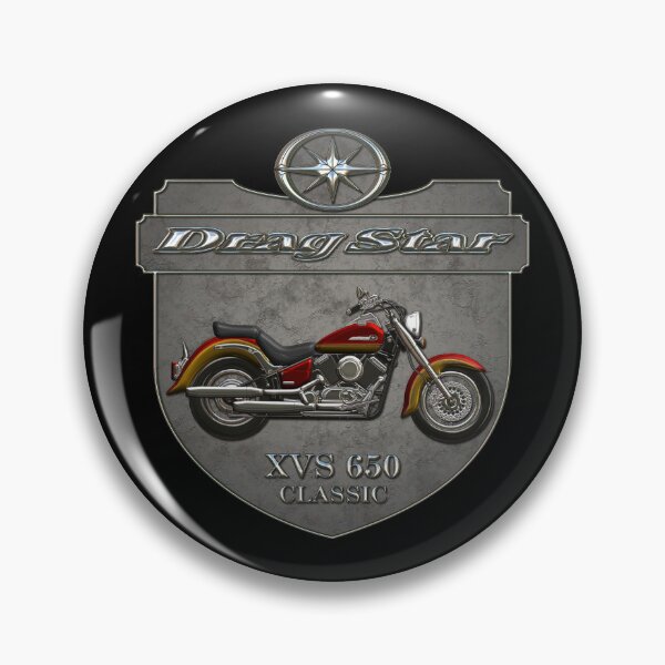 Item preview, Concrete Shield Drag Star XVS 650 Classic Red Gold designed and sold by KlaraBubble.