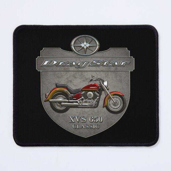 Item preview, Concrete Shield Drag Star XVS 650 Classic Red Gold designed and sold by KlaraBubble.
