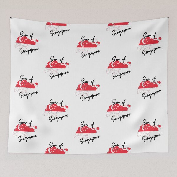 Item preview, Son of singapore Map Flag designed and sold by NovawayDirect.