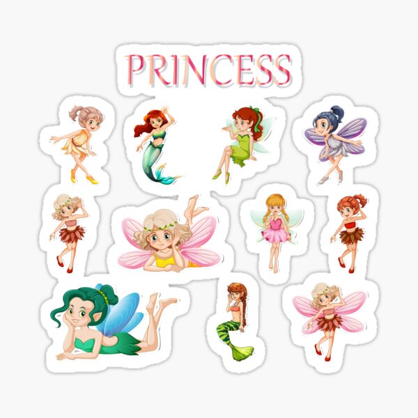 Pegatinas de princesa de dibujos animados de Disney para niños, calcomanías  de dibujos animados Kawaii, DIY