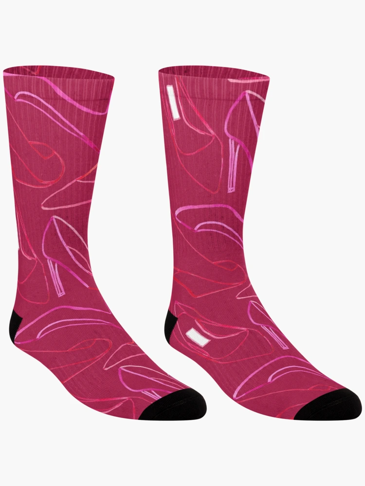 Thumbnail 3 of 5, Socks, Heels- Raspberry designed and sold by Katsillustration.