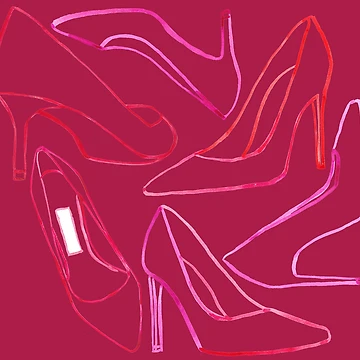 Artwork thumbnail, Heels- Raspberry by Katsillustration