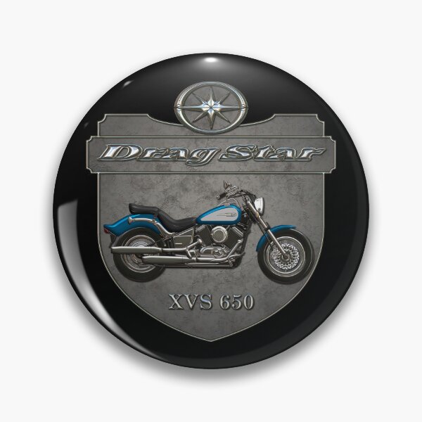 Item preview, Concrete Shield Drag Star XVS 650 Blue Silver designed and sold by KlaraBubble.