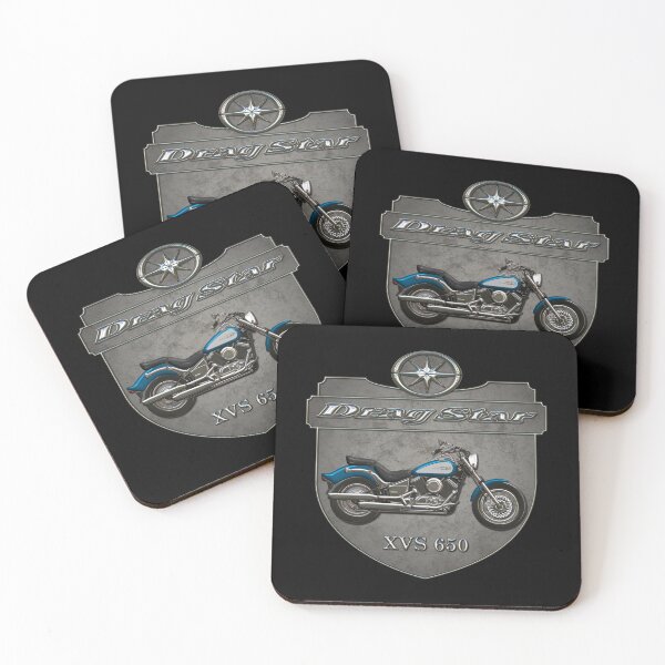 Item preview, Concrete Shield Drag Star XVS 650 Blue Silver designed and sold by KlaraBubble.