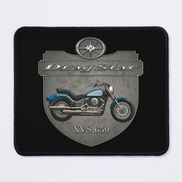 Item preview, Concrete Shield Drag Star XVS 650 Blue Silver designed and sold by KlaraBubble.