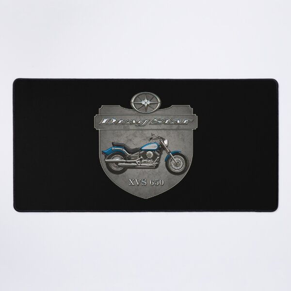 Item preview, Concrete Shield Drag Star XVS 650 Blue Silver designed and sold by KlaraBubble.
