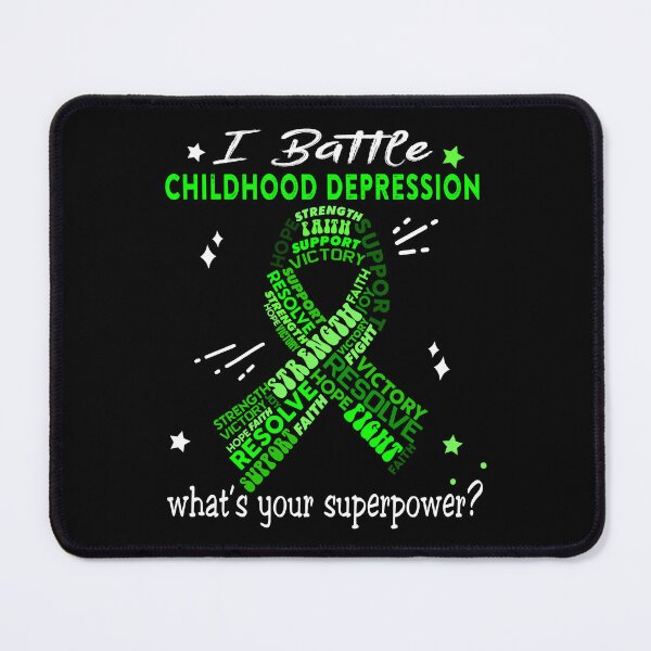 Item preview, Childhood Depression Warrior, I Battle Childhood Depression What's Your Superpower? designed and sold by Greggwillard.