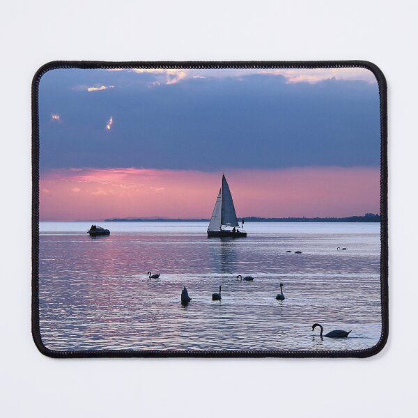 Item preview, Colorful Pink Sunset at Lake Constance Bodenzee designed and sold by Angela Cini.