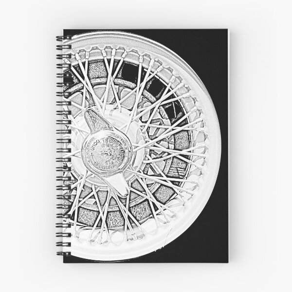 Item preview, British 1950s classic car wire wheel pencil monochrome designed and sold by soitwouldseem.