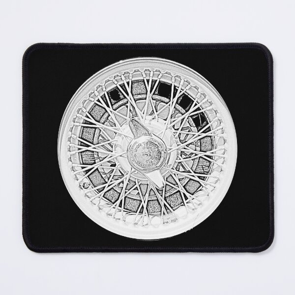 Item preview, British 1950s classic car wire wheel pencil monochrome designed and sold by soitwouldseem.