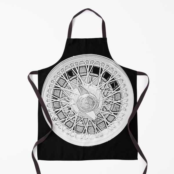 Item preview, British 1950s classic car wire wheel pencil monochrome designed and sold by soitwouldseem.