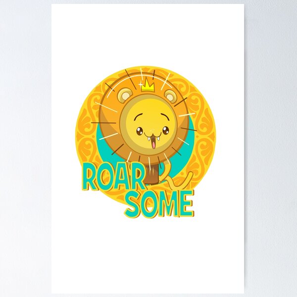 Roarsome font banner on white background Vector Image