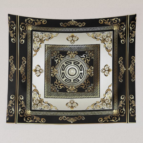 Item preview, Baroque Filigree Gold Black Pearl Greek Meander designed and sold by Yiorgos Designs.