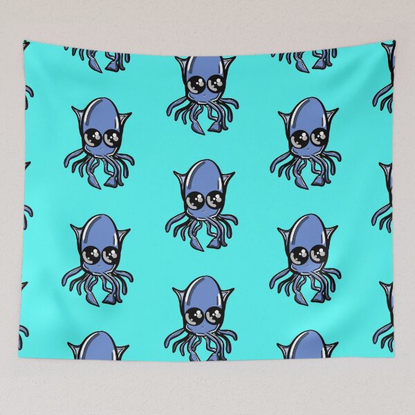 Item preview, Smirking Blue Squid designed and sold by JulesNeerg.