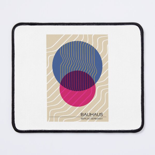 Item preview, Bauhaus - Retro / Art Deco architecture discipline from Berlin, Germany - Available in posters, etc - Wavy Pink & Blue designed and sold by ArcFoundationCo.