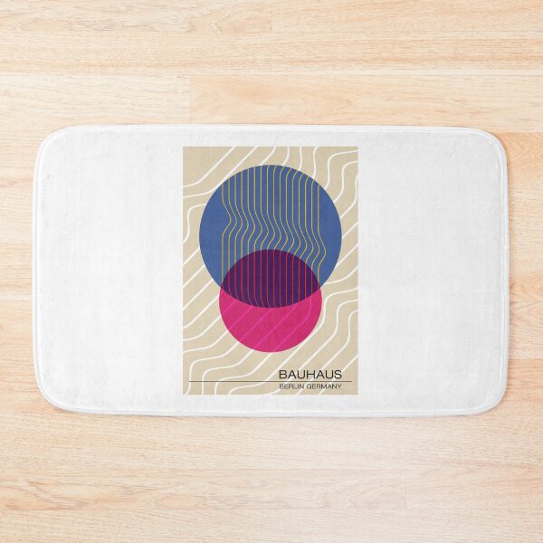 Item preview, Bauhaus - Retro / Art Deco architecture discipline from Berlin, Germany - Available in posters, etc - Wavy Pink & Blue designed and sold by ArcFoundationCo.