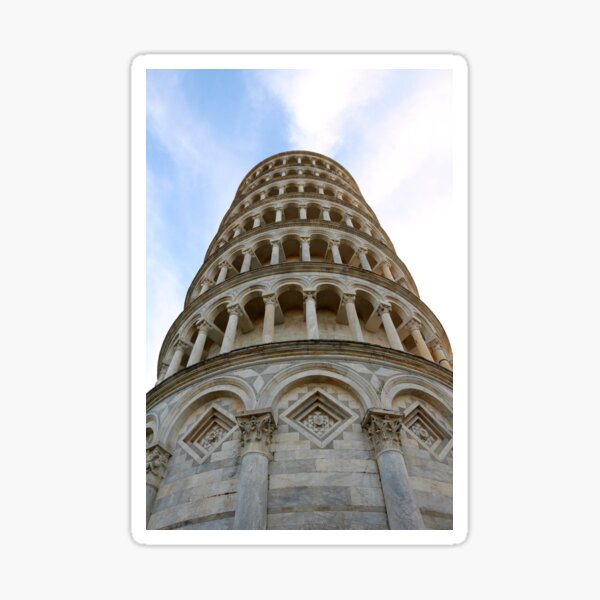 Italy Leaning Tower of Pisa Removable Matte Sticker Sheets Set 