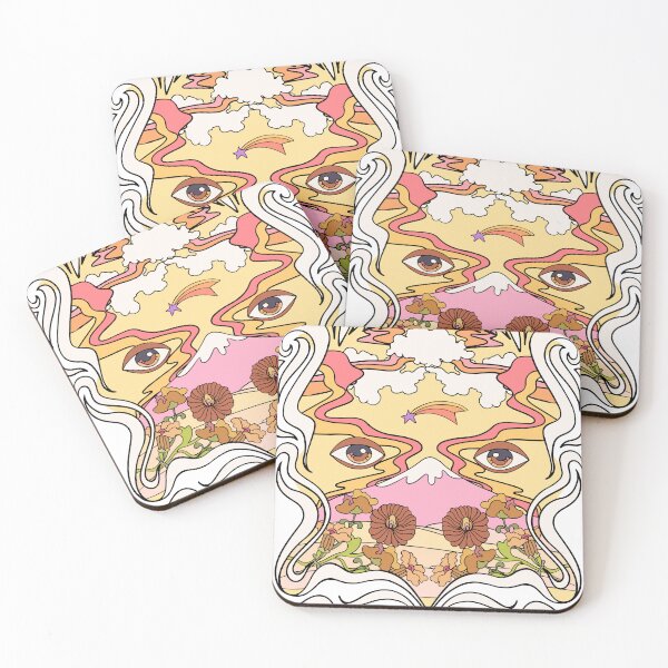 Item preview, Psychedelic abstract face hippie style designed and sold by NKTN.