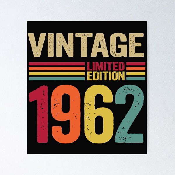 Artikelvorschau, 60 Jahre alte Geschenke Vintage 1962 – Geschenk zum 60. Geburtstag entworfen und verkauft von BahaaIB.