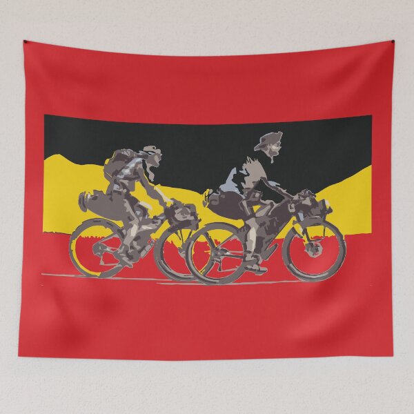 Item preview, Belgique flag Bikepacking gravel bike solo travel travelling by bike bikepacker  designed and sold by angelpardo.