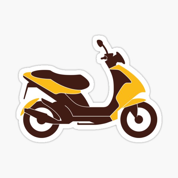 Vespa Sticker Sticker Italy 50cc Scooter Scooter Silhouette Moped