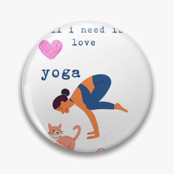 Item preview, all i need is love and yoga and a cat designed and sold by Imadart.