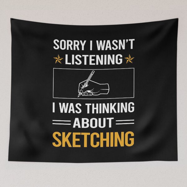 Item preview, Funny Listening Sketching designed and sold by RandalDavis.
