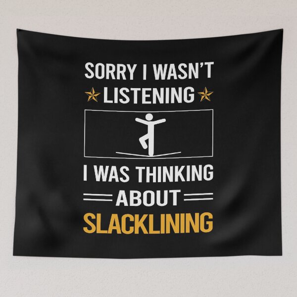 Item preview, Funny Listening Slacklining Slackline Slackliner designed and sold by RandalDavis.