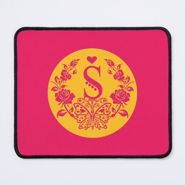 Item preview, Roses, Heart and Butterfly Monogram S designed and sold by ClownFishArts.