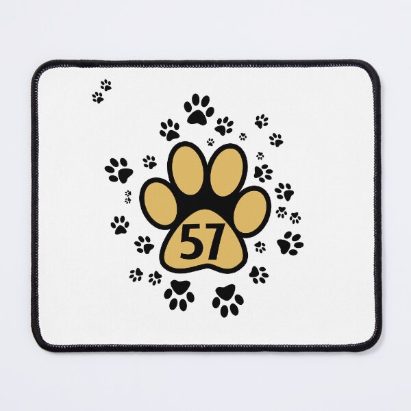 Item preview, Number 57 with animal paws designed and sold by MadandMean.