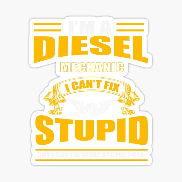 Diesel Mechanic Flying Tools Funny Sticker for Sale by remoteart