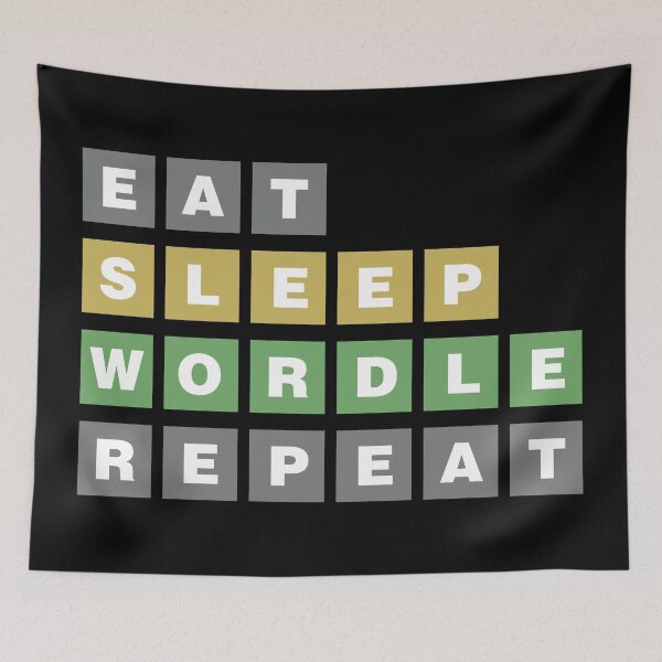 Item preview, Eat Sleep Wordle Repeat - Funny Word Gaming for Smart Brain designed and sold by elhefe.