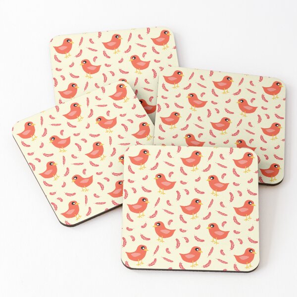 Item preview, Red Bird with Feathers Floating Pattern designed and sold by Bennymp.