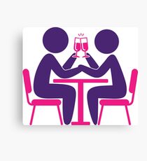 Valentine's day couple dinner Canvas Print