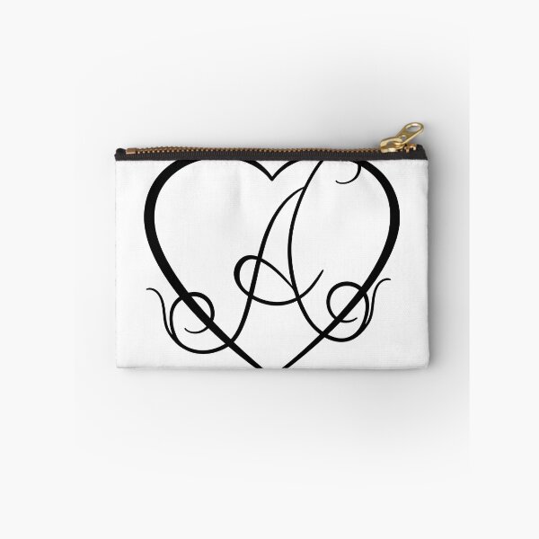 Item preview, Romantic linear illustration of a heart with letter A. designed and sold by kosnatvi.