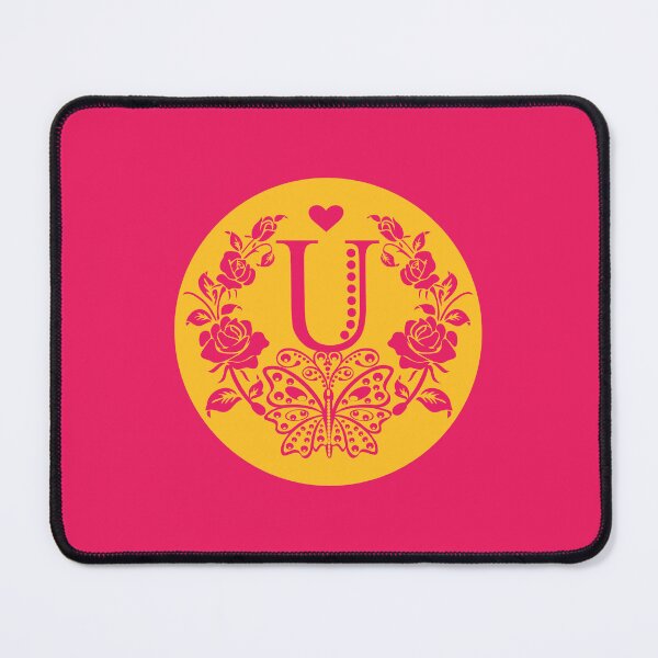Item preview, Roses, Heart and Butterfly Monogram U designed and sold by ClownFishArts.