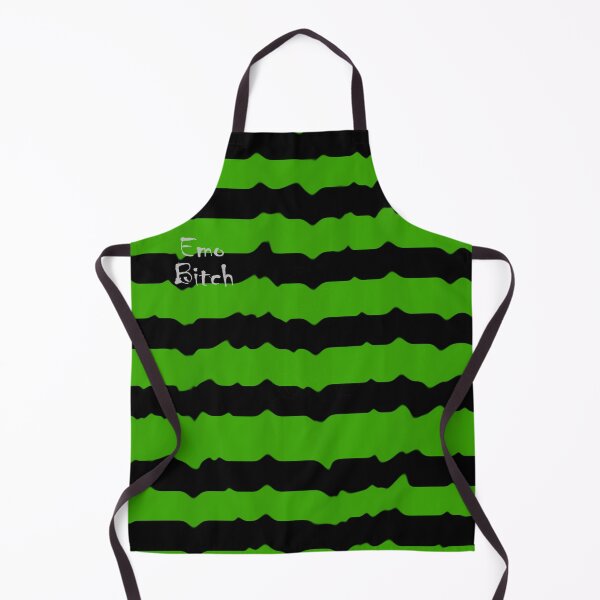 Item preview, Emo B*tch green and black wavy striped design designed and sold by C.l S.