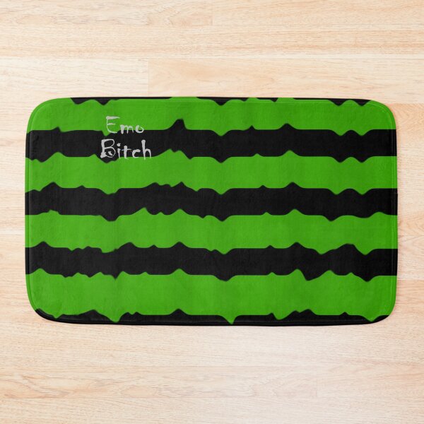 Item preview, Emo B*tch green and black wavy striped design designed and sold by C.l S.